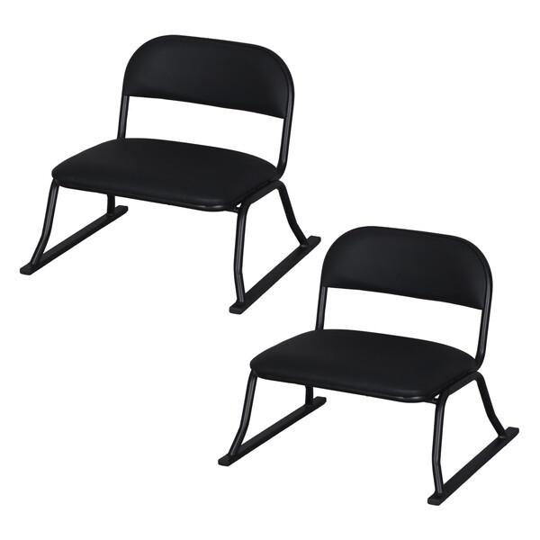 エイ・アイ・エス らくらく座椅子×2脚セット ERCL-700BK×2pcs ブラック メーカー直送