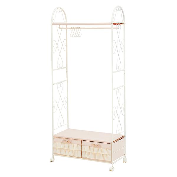 ハンガーラック ピンク 萩原 KHR-3164PI メーカー直送