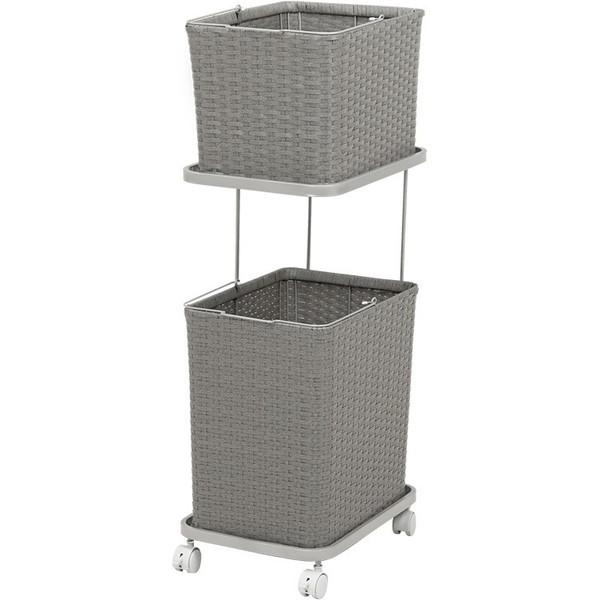 萩原 RAN-2427GY ランドリーラック グレー メーカー直送