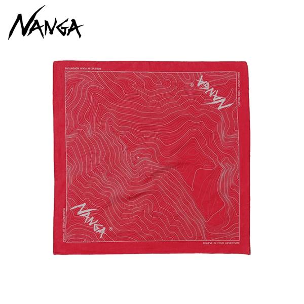 NANGA ナンガ パルバットコントアーマップバンダナ レッド NANGA PARBAT CONTO...