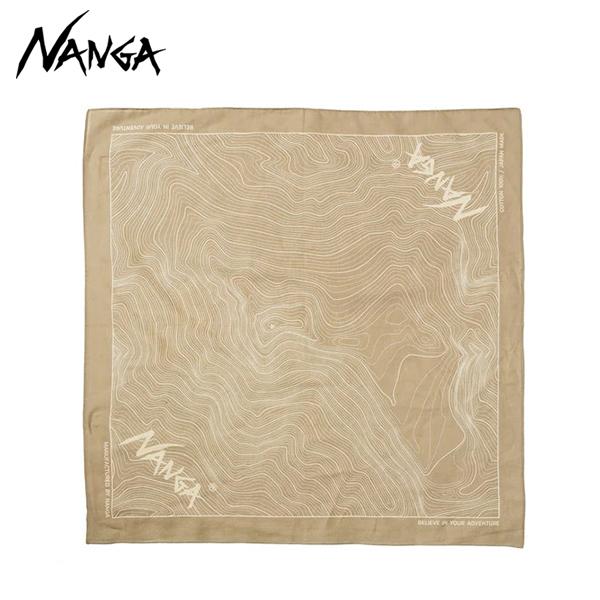 NANGA ナンガ パルバットコントアーマップバンダナ ベージュ NANGA PARBAT CONT...