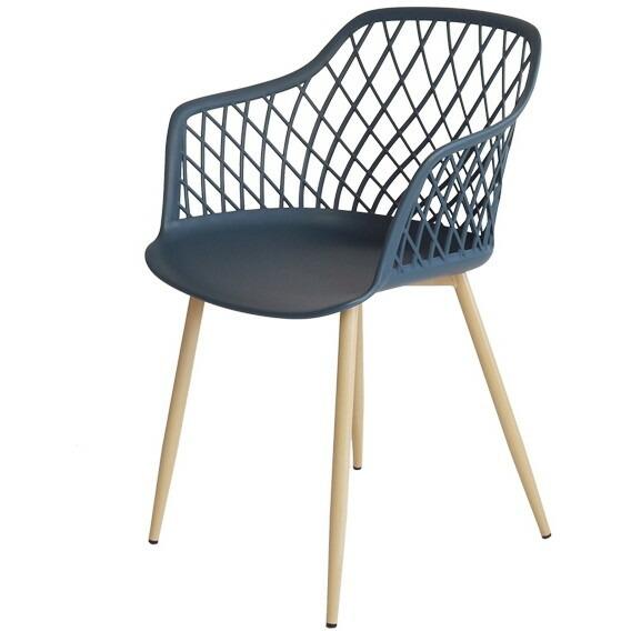 Rattan World C1800PNV メッシュPPチェア ネイビー メーカー直送