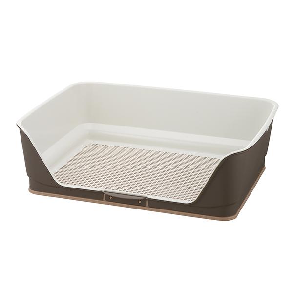 Richell お掃除簡単ステップ壁付トイレ ワイド ダークブラウン