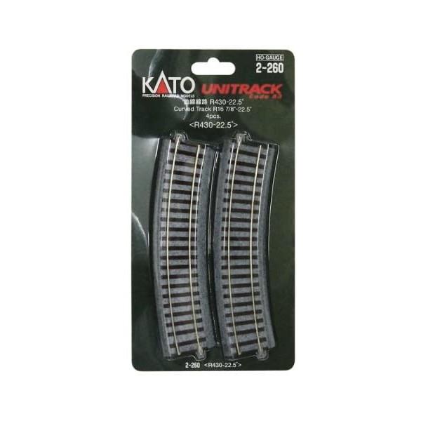 カトー 2-260 (HO)曲線線路R430-22.5°(4本)