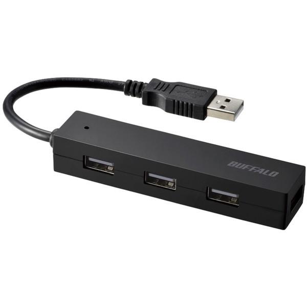 BUFFALO BSH4U050U2BK ブラック USBハブ (バスパワー /4ポート/USB2....