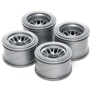 F104 メッキ・メッシュホィールセット(ラバータイヤ用) [OP-1201