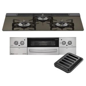 Rinnai RHS31W23L9RSTW-13A グラデーションブラウン LiSSe [ビルトインガスコンロ (都市ガス用・3口・両側強火力・幅60cm・DC3V)]