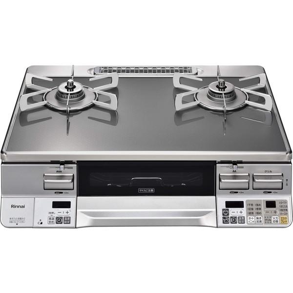 ガスコンロ リンナイ プロパンガス用 コンロ RTE65VAGPA-GL-LP クリアミッドグレー/...