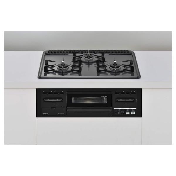Rinnai RS31M5H2RABW-LP ダークグレー メタルトップシリーズ ビルトインガスコン...