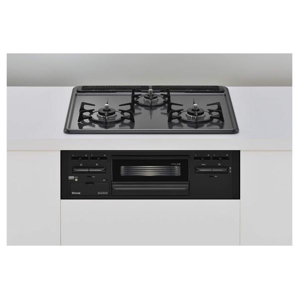 Rinnai RS31M5H2SABW-LP ダークグレー メタルトップシリーズ ビルトインガスコン...