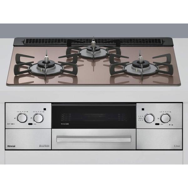 Rinnai RHS31W42J2RSTW-LP スモーキーピンク Lisse（リッセ） ビルトイン...