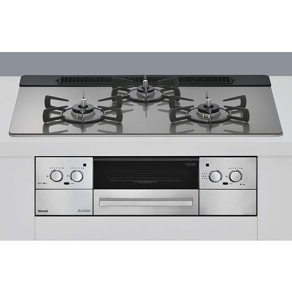 Rinnai RHS71W33L25RSTW-13A カームシルバー ベイズ ビルトインガスコンロ ...