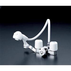 KVK シングルシャワー付混合栓(eレバー) KM8001TFECCM 新品 KVK KVK KM8001TFEC 洗面シャワー付混合栓 eレバー : XPRICE Yahoo!店