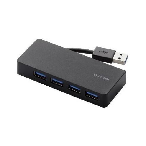 USBハブ ELECOM エレコム U3H-K417BBK USBHUB3.0 ケーブル収納 バスパ...