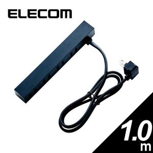 ELECOM AVT-D5-2410BK デザインタップ un modo 配線すっきり 4個口 1.0m ブラック｜aprice