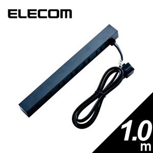 ELECOM AVT-D5-2610BK デザインタップ un modo 配線すっきり 6個口 1.0m ブラック｜aprice