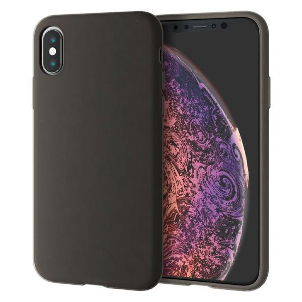 ELECOM PM-A18BSCBK iPhone XS シリコンケース ブラック