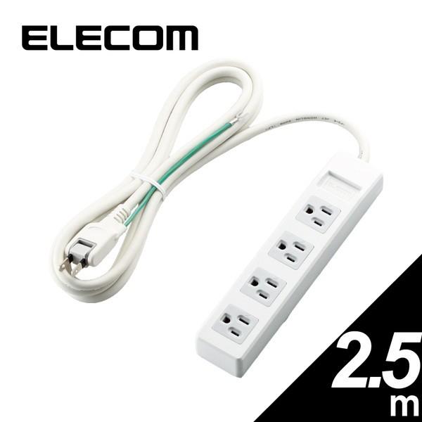 マルチタップ ELECOM エレコム T-T1B-3425WH 3pinタップ マグネット付 4口 ...