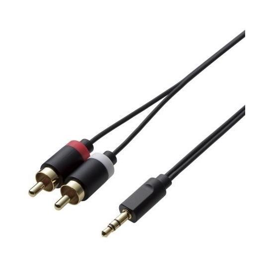 オーディオケーブル ELECOM エレコム DH-MWRN10 AVケーブル 音楽伝送 3.5φステ...