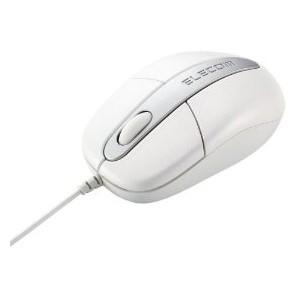マウス ELECOM エレコム M-K5URWH/RS ホワイト USB光学式マウス Sサイズ 3ボ...