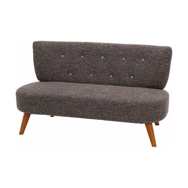 ソファ ローソファ 二人掛けソファ 二人掛け 2人掛け リビングソファ ファブリック ブラウン おし...