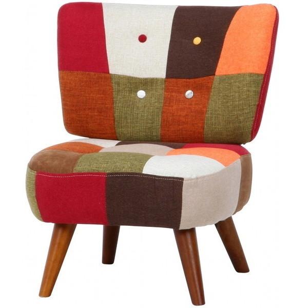 ソファ ソファー 1人掛け パッチワーク 北欧 おしゃれ リビングソファー ローソファー 一人掛け ...