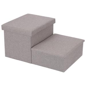 不二貿易 53722 収納付きペットステップ ライトグレー メーカー直送