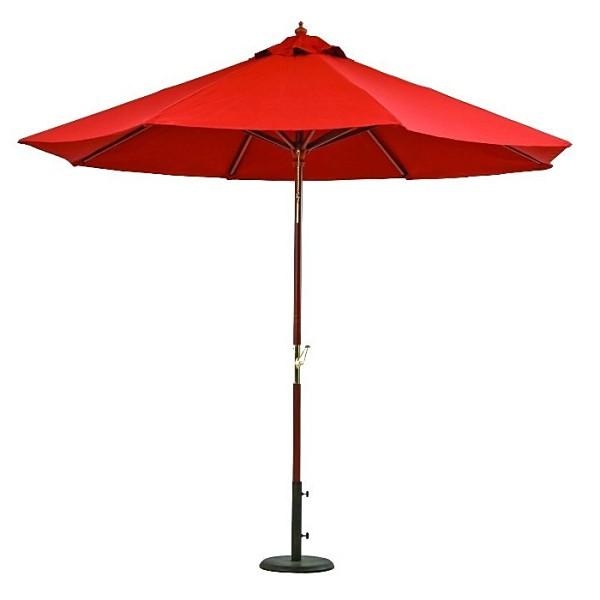 不二貿易 60156 木製パラソル 270cm エンジ 270RS パラソル単体 メーカー直送
