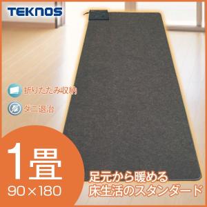 TEKNOS テクノス ホットカーペット TWA-1000B 1畳用本体 折り畳み収納 ダニ退治 切り忘れタイマー 省エネ カバー無し