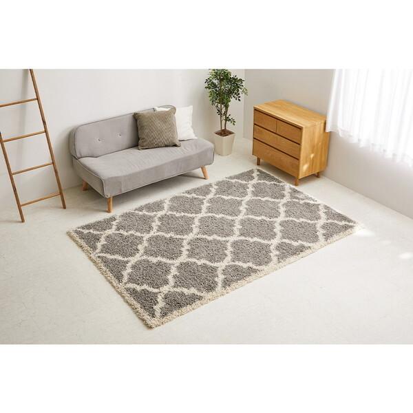 萩原 240640210 エジプト製 ベニワレン柄のウィルトン織シャギーラグ ラリス 130×190...