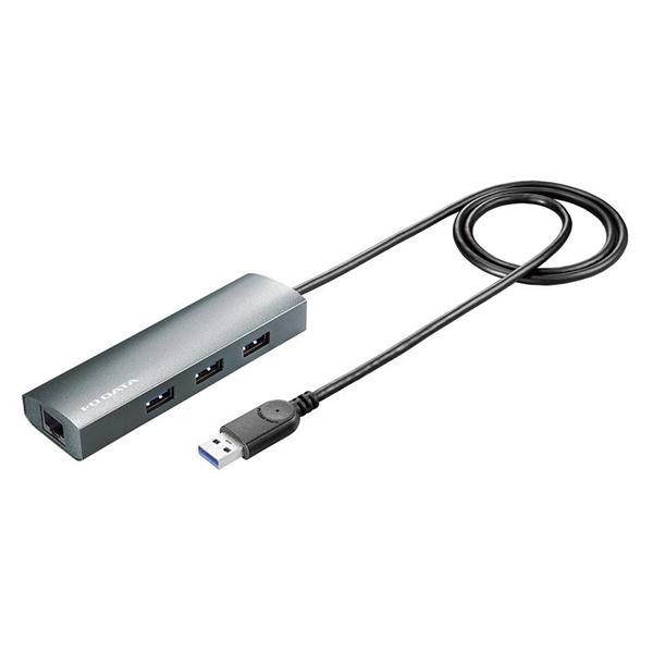 IODATA US3-HB3ETG2 USB3.2 Gen1(USB3.0)ハブ搭載ギガビットLAN...