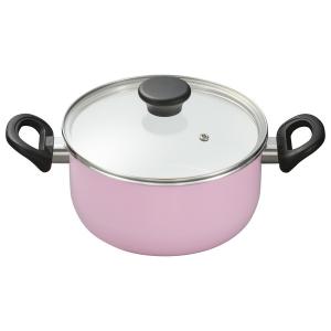 両手鍋 ブラック フッ素樹脂コーティング*3 両手鍋 深型 22cm ブラック THP-22 (D) IH対応 IH 電磁調理器