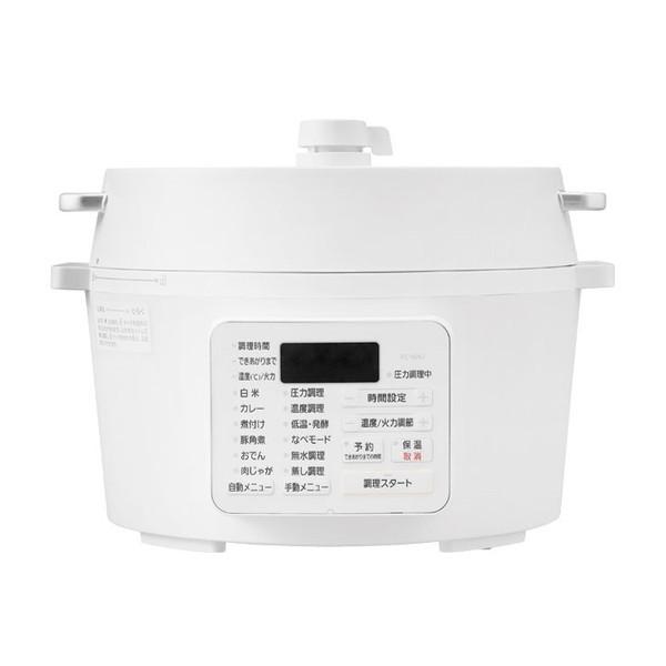アイリスオーヤマ PC-MA4-W ホワイト 電気圧力鍋 4.0L 大容量 ナベ なべ 電気鍋 手軽...
