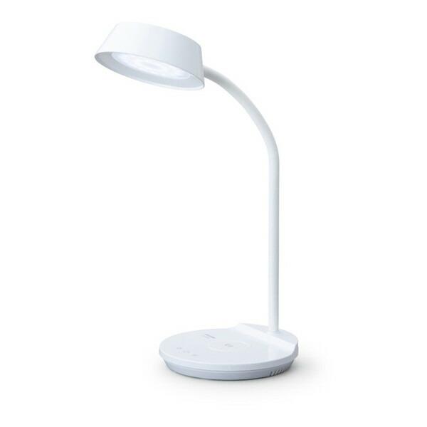 アイリスオーヤマ LDL-QFDL-W ホワイト Qi充電シリーズ LEDデスクライト 平置きタイプ...
