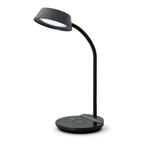 アイリスオーヤマ LDL-QFDL-B ブラック Qi充電シリーズ LEDデスクライト 平置きタイプ...