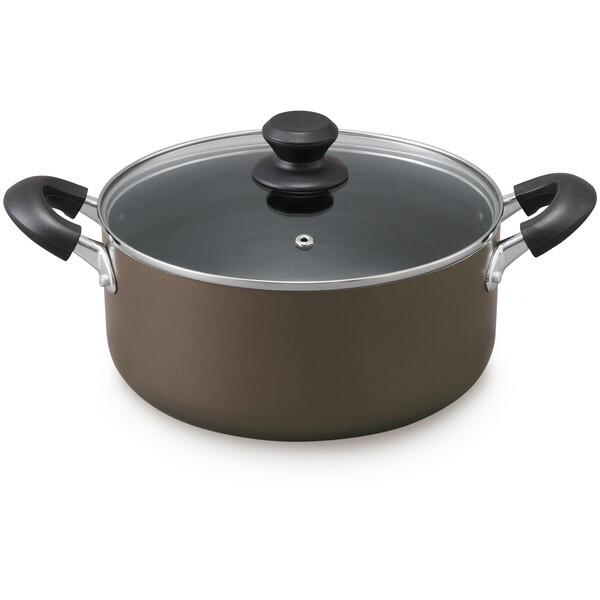 アイリスオーヤマ DIS-P24 ブラウン ダイヤモンドコート 両手なべ 24cm IH対応 メーカ...