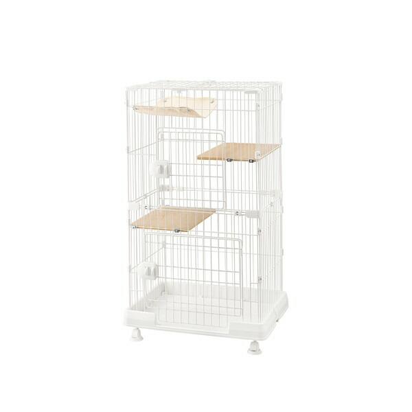 アイリスオーヤマ ミニキャットケージ ハンモック付き PMCC-115H マットホワイト メーカー直...