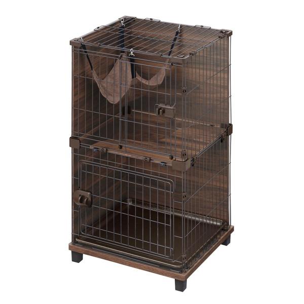 アイリスオーヤマ PFSC-602 ウォールナット ファニチャースタイルケージ (2段) メーカー直...