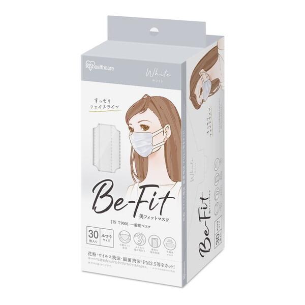 アイリスオーヤマ PK-B30MW ホワイト 美フィットマスク ふつうサイズ 30枚入