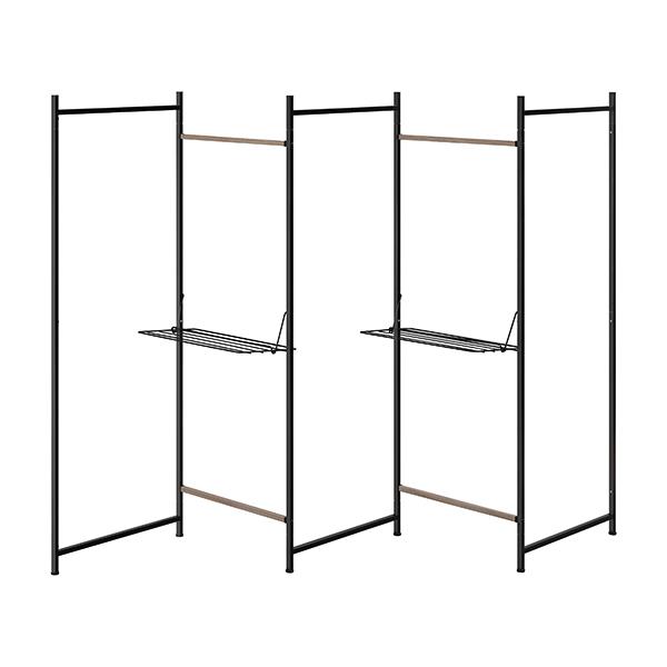 アイリスオーヤマ OTM-250R ブラック 折りたたみ物干し 5連タイプ メーカー直送