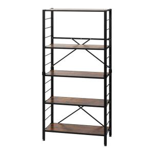 山善(YAMAZEN) オープンシェルフ アンティークブラウン 5段 MWS-16845