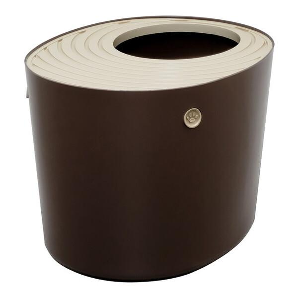 アイリスオーヤマ RUNS-53 ダークブラウン ラクリーン 上から猫トイレシステムタイプ メーカー...