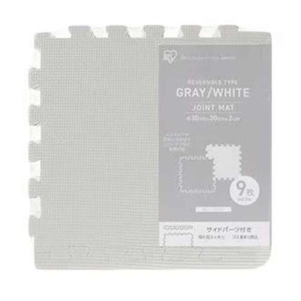 アイリスオーヤマ JMRV-39 グレー/ホワイト リバーシブルジョイントマット メーカー直送