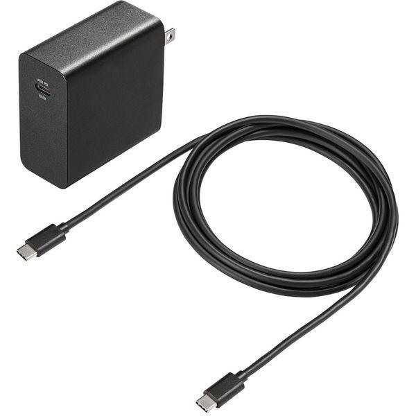 SANWA SUPPLY ACA-PD91BK USB PD対応AC充電器(PD65W・Type-C...