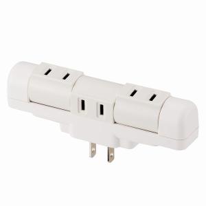 コンセント コンセントプラグ コンセントタップ 回転タップ3口壁