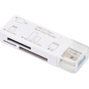 オーム電機 PC-SCRWU303-W マルチカードリーダー 49メディア対応 USB3.2Gen1 ホワイト｜aprice