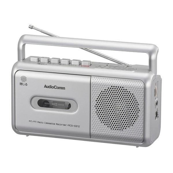 オーム電機 RCS-531Z AudioComm モノラルラジオカセットレコーダー