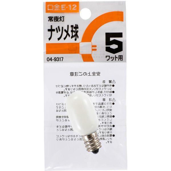 オーム電機 LB-T0205-W ナツメ球 E12/5W