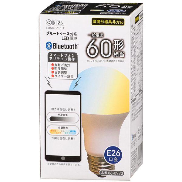 オーム電機 LDA8-G/C/I 1 LED電球 Bluetooth対応 E26 60形相当 広配光...