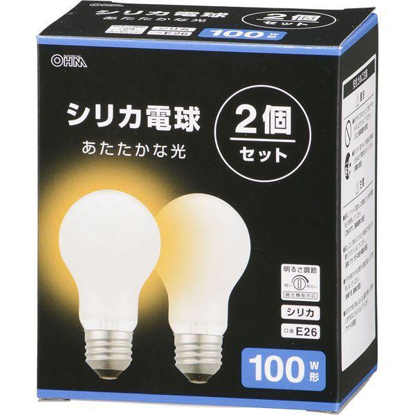 オーム電機 LB-D6695W-2PN 白熱電球 E26 100W形 シリカ 2個セット